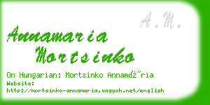 annamaria mortsinko business card